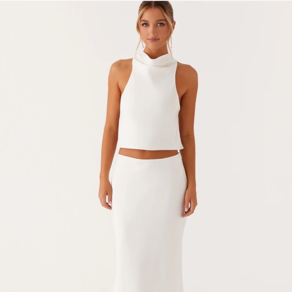 Peppermayo Dresses & Skirts - Peppermayo Brookie Satin Top - White